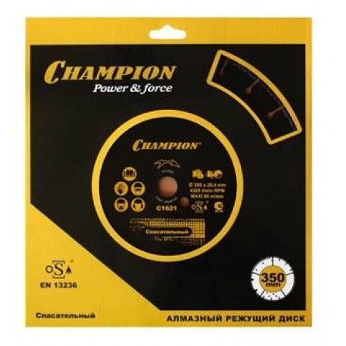 Диск алмазный PRO 350/25,4/4 мм V-tech Multi Pirpose (спасательный) CHAMPION C1621