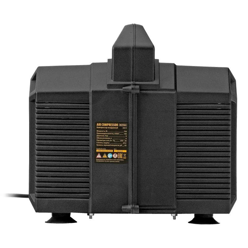 Компрессор  DLS750/6 безмасляный малошумный 750 Вт, 140 л/мин,ресивер 6 л Denzel