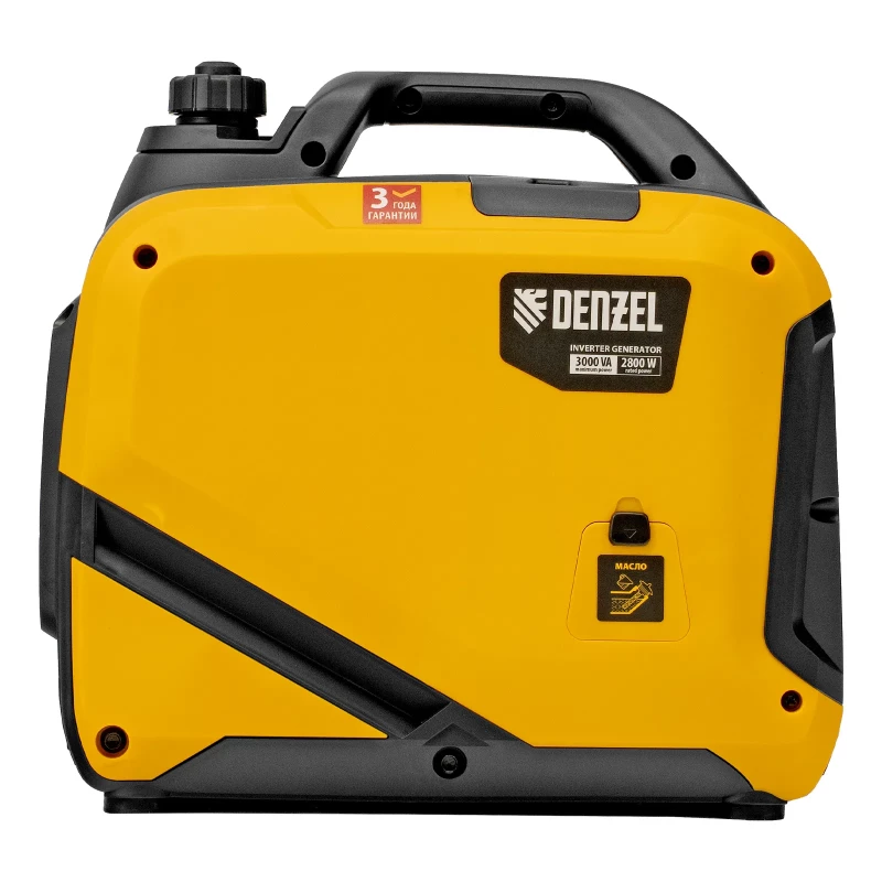 Генератор инверторный GS-3000iS, 3,0 кВт, 230 В, закрытый корпус, ручной старт DENZEL