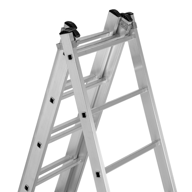 Лестница, 3 х 12 ступеней, алюминиевая, трехсекционная, Сибртех